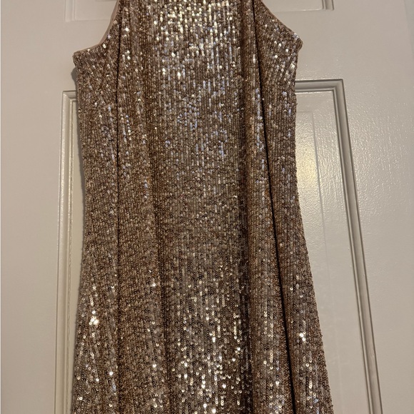 Ann Taylor Gold Sequin Dress - Picture 2 of 5